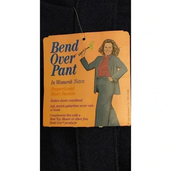 New Vintage-1981 Pants, Levi Strauss & Co., NWT Navy Blue Stretch size 34 - Picture 3 of 10